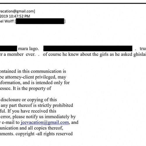 Democrat Says More Jeffrey Epstein Emails Expected